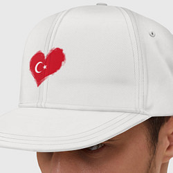 Кепка-снепбек Сердце - Турция, цвет: белый
