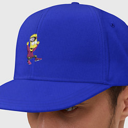 Кепка-снепбек Барт Симпсон в прыжке, цвет: синий