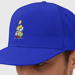 Кепка-снепбек Гомер Симпсон и Клоун Красти едут на детском велос, цвет: синий