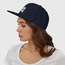 Кепка-снепбек Черепок в шапочке, цвет: тёмно-синий — фото 2