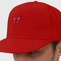 Кепка-снепбек Албания бабочка, цвет: красный
