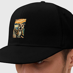 Кепка снепбек Сова кричит на картине Эдварда Мунка - нейроарт