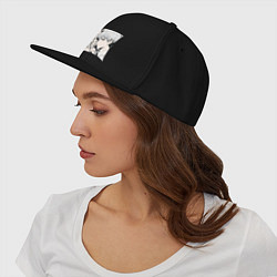 Кепка-снепбек Манга девочка с мальчиком, цвет: черный — фото 2