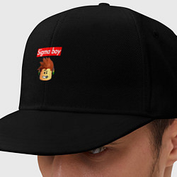 Кепка-снепбек Sigma boy roblox head - мем Роблокс Сигма бой, цвет: черный