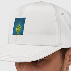 Кепка-снепбек Гринч что-то замышляет на новый год, цвет: белый