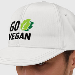 Кепка-снепбек Go vegan, цвет: белый