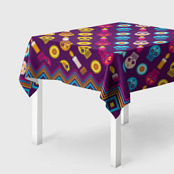 Скатерть для стола Черепа и свечки, цвет: 3D-принт — фото 2