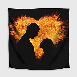 Скатерть для стола Огненная любовь, цвет: 3D-принт