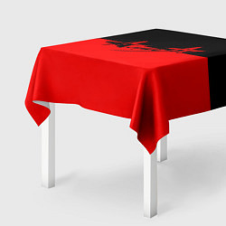 Скатерть для стола АлисА: Черный & Красный, цвет: 3D-принт — фото 2