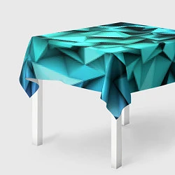 Скатерть для стола Бирюзовые грани, цвет: 3D-принт — фото 2
