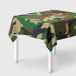 Скатерть для стола Камуфляж Войска связи, цвет: 3D-принт — фото 2