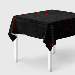 Скатерть для стола 3D Плиты Red & Black, цвет: 3D-принт — фото 2