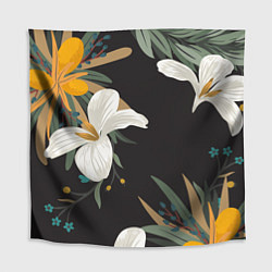 Скатерть для стола Цветочный арт, цвет: 3D-принт