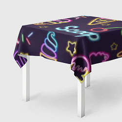 Скатерть для стола Мороженное неон, цвет: 3D-принт — фото 2