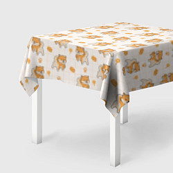Скатерть для стола Крутая Шиба-Ину, цвет: 3D-принт — фото 2