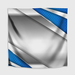 Скатерть для стола 3D СЕРЕБРО BLUE LINES, цвет: 3D-принт
