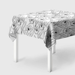 Скатерть для стола Скетч Цветы орхидеи, цвет: 3D-принт — фото 2