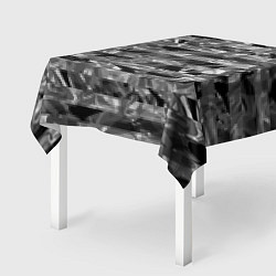 Скатерть для стола Черно -белый полосатый узор, цвет: 3D-принт — фото 2