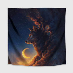 Скатерть для стола Ночной Волк Night Wolf, цвет: 3D-принт