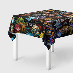 Скатерть для стола DOTA 2 ВСЕ ПЕРСОНАЖИ В ЦВЕТЕ, цвет: 3D-принт — фото 2