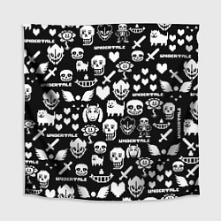 Скатерть для стола UNDERTALE PATTERN БЕЛЫЙ, цвет: 3D-принт