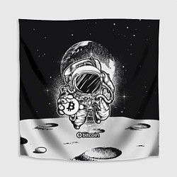 Скатерть для стола Космонавт с биткоином, цвет: 3D-принт