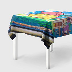 Скатерть для стола Слониха с кофе, цвет: 3D-принт — фото 2