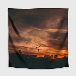 Скатерть для стола Закатное небо и природа - Оранжевый, цвет: 3D-принт