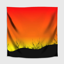 Скатерть для стола Закат и травы, цвет: 3D-принт