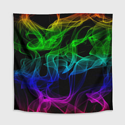 Скатерть для стола Разноцветный неоновый дым, цвет: 3D-принт
