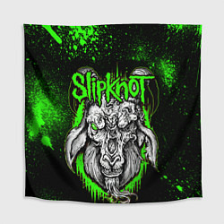 Скатерть для стола Slipknot зеленый козел, цвет: 3D-принт