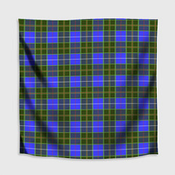 Скатерть для стола Ткань Шотландка сине-зелёная, цвет: 3D-принт