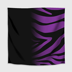 Скатерть для стола Фиолетовый с черными полосками зебры, цвет: 3D-принт