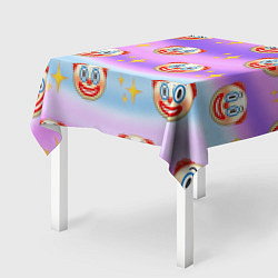 Скатерть для стола Узор с Клоунами, цвет: 3D-принт — фото 2