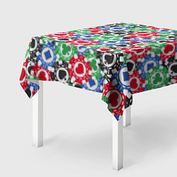 Скатерть для стола Фишки, Ставки, Покер, цвет: 3D-принт — фото 2