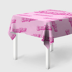 Скатерть для стола Дочь в стиле барби - розовый паттерн, цвет: 3D-принт — фото 2