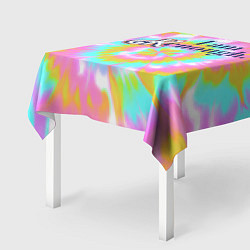 Скатерть для стола I am Kenough - retro tie-dye, цвет: 3D-принт — фото 2