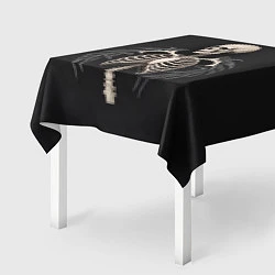 Скатерть для стола Необычный скелет с крыльями, цвет: 3D-принт — фото 2