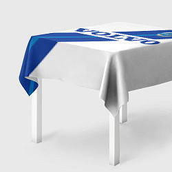 Скатерть для стола Volvo - white and blue, цвет: 3D-принт — фото 2