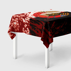 Скатерть для стола СССР гранжевые краски прошлого, цвет: 3D-принт — фото 2