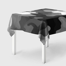 Скатерть для стола Камуфляж серый монохром, цвет: 3D-принт — фото 2