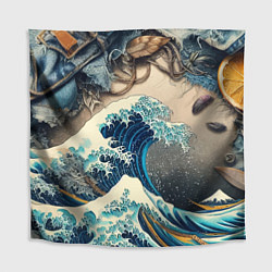 Скатерть для стола Collage of all sorts of things and a wave, цвет: 3D-принт