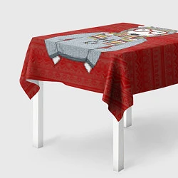 Скатерть для стола Зимний мишка, цвет: 3D-принт — фото 2