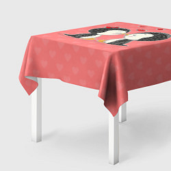 Скатерть для стола Влюбленные пингвины, цвет: 3D-принт — фото 2