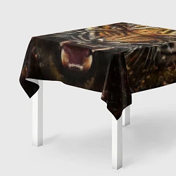 Скатерть для стола Злобный тигр, цвет: 3D-принт — фото 2