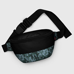 Поясная сумка Камуфляж: черный/синий, цвет: 3D-принт — фото 2