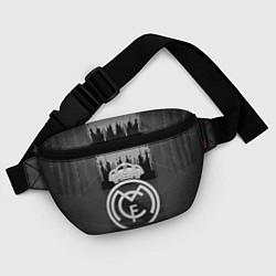 Поясная сумка FC Real Madrid: Grey Abstract, цвет: 3D-принт — фото 2