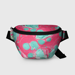 Поясная сумка Watercolor: Pink & Turquoise, цвет: 3D-принт