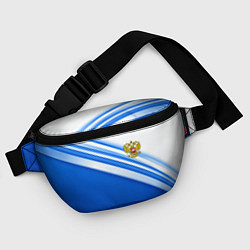 Поясная сумка Россия: голубая волна, цвет: 3D-принт — фото 2