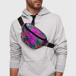 Поясная сумка Неоновые тропики, цвет: 3D-принт — фото 2